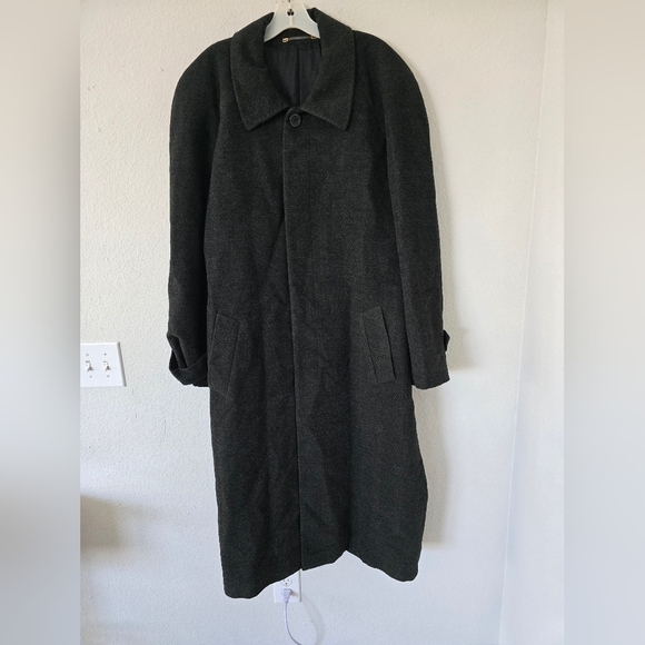 Peruvian Connection Overcoat Long Jacket Men 48 Alpaca Lambswool Heavy Old Money - Picture 2 of 15